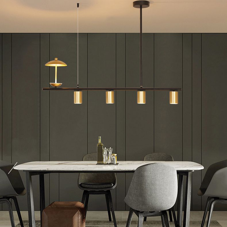 Lámpara de lámpara lineal moderna lámpara de lámpara múltiple iluminación de sala de vestíbulo