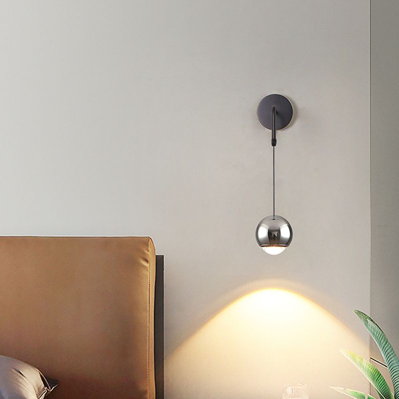 Modernism Wall Sconce Globe Sconce Lighting with Metal for Bedroom
