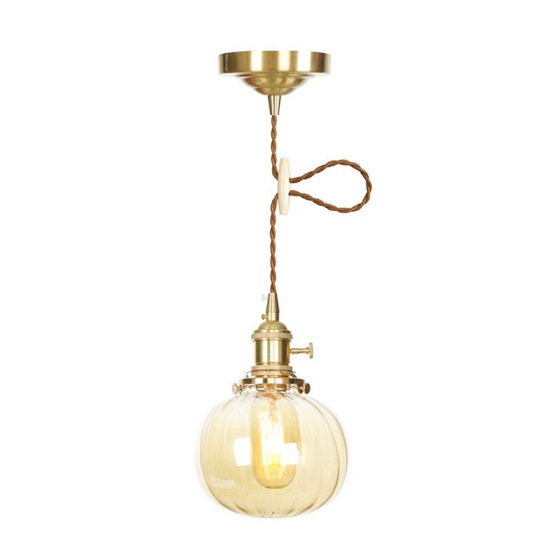 Luci a soffitto a sospensione geometrica industriale a 1 luci di vetro a pendente.