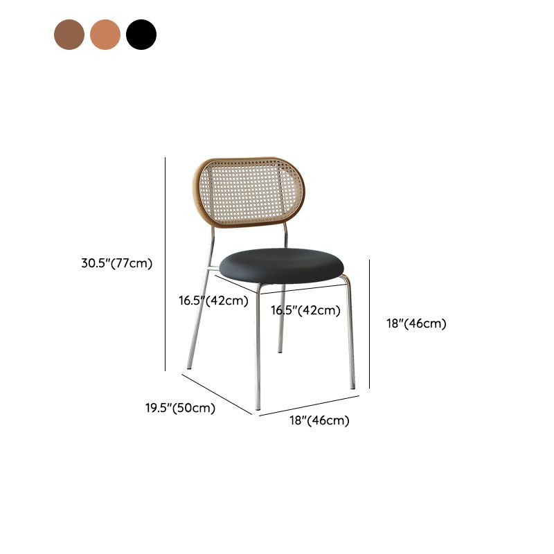 Contemporary Indoor-Outdoor Side Chair Upholstered Armless Dining Chairs