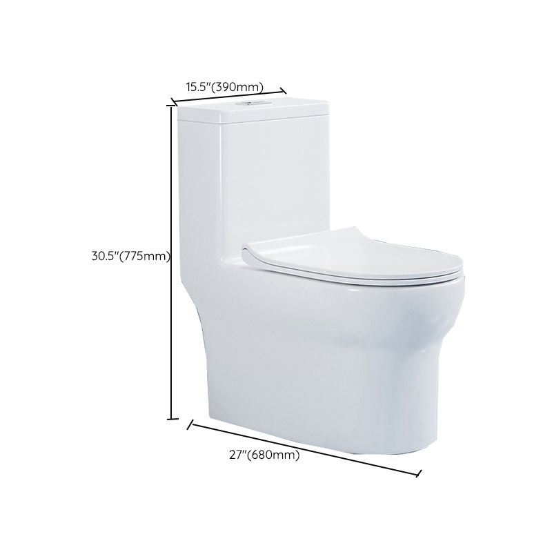 Modern Floor Mounted Flush Toilet White Urine Toilet with Seat for Bathroom