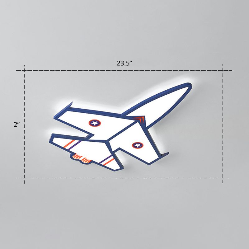 Ultradelgado avión LED luces incrustadas dibujos animados acrílico luces de techo para habitaciones infantiles