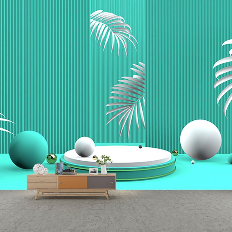 Tropical Plants Wall Mural Tropical Style Mildew Resistant for Wall Decor