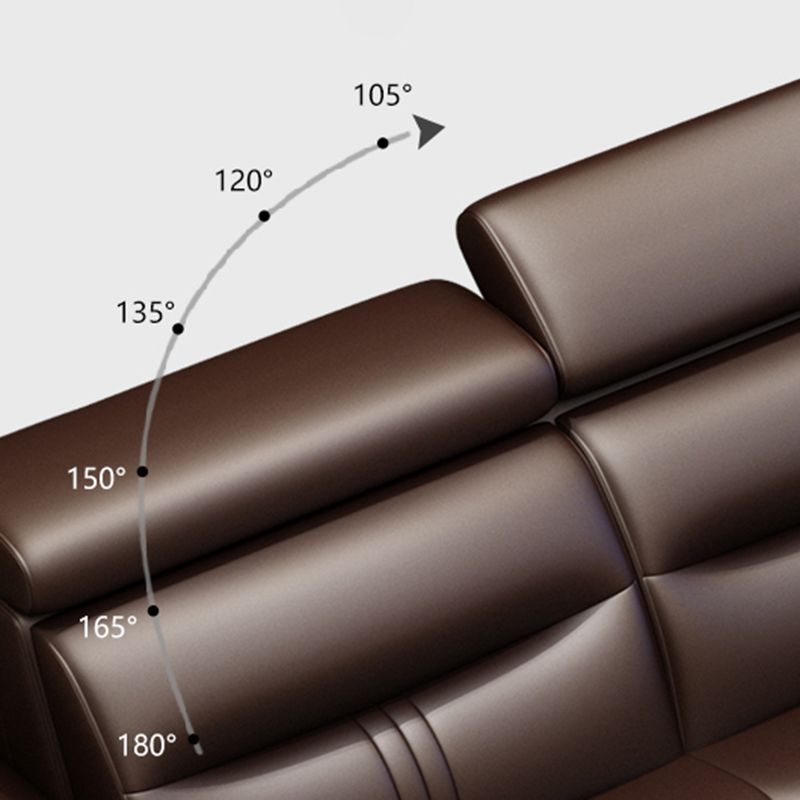 Contemporary Sectional Sofa Tufted Genuine Leather Sectionals