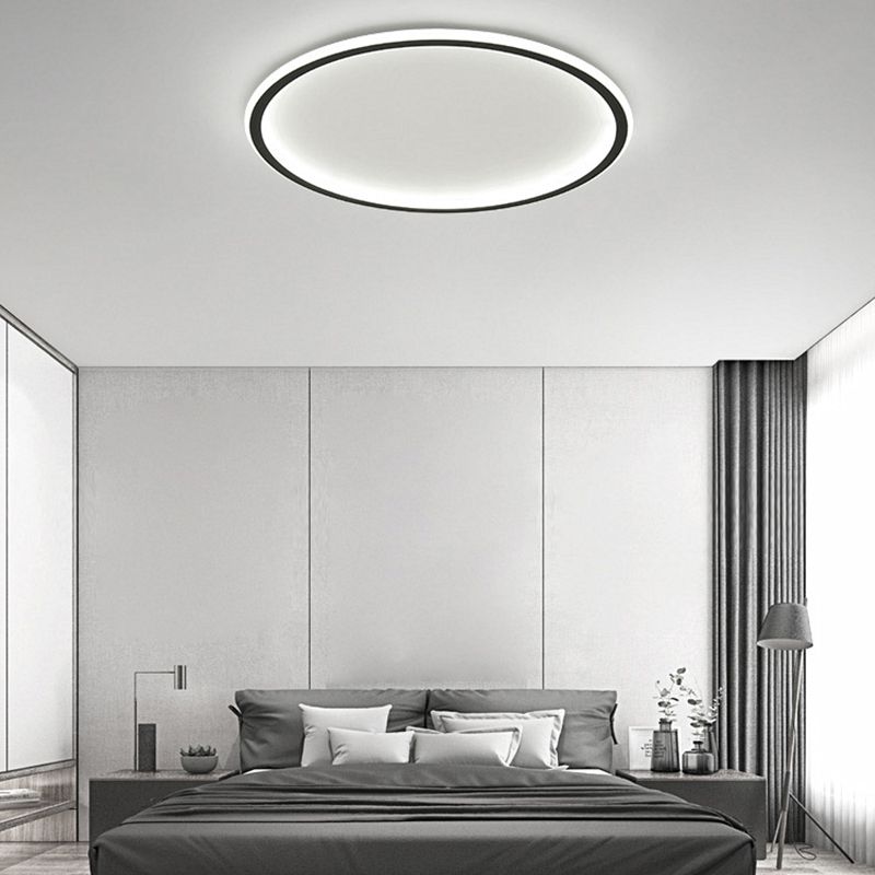 Cirkelvormige metalen plafondlamp, minimalistische stijl LED-inbouwplafondlamp