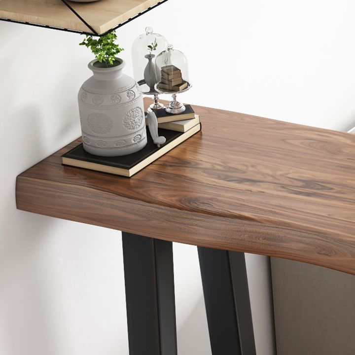 Modern Rectangle Counter Set 1/3 Pieces Solid Wood Counter Table with Backless Stools