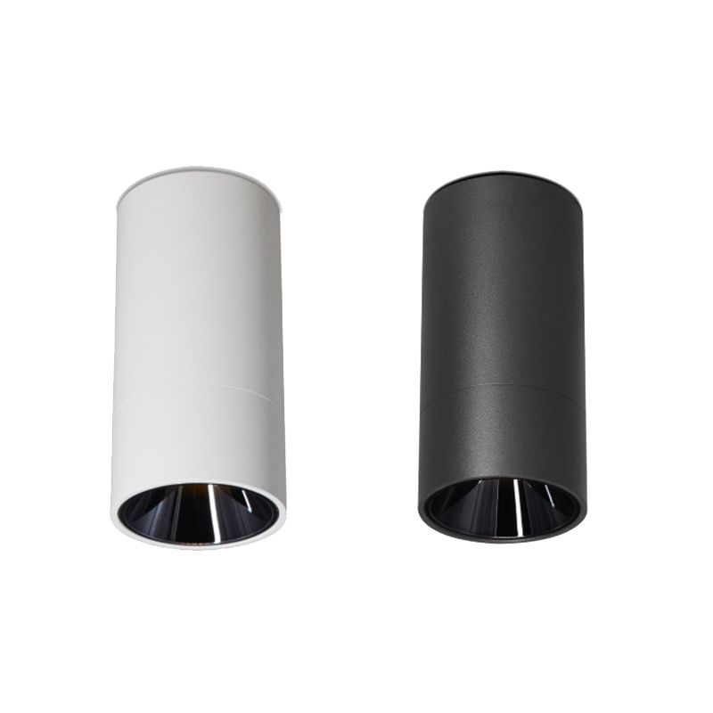Montaje empotrado de techo cilíndrico de lámpara empotrada LED de aluminio minimalista
