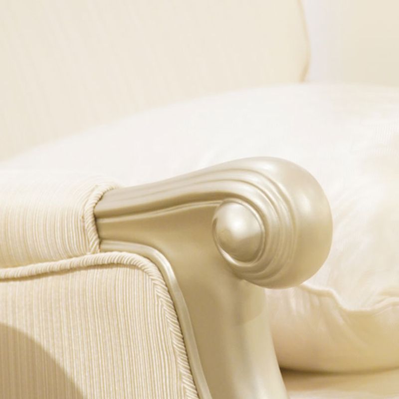 French Country Sloped Arms Sofa with Tight Back in Solid Wood