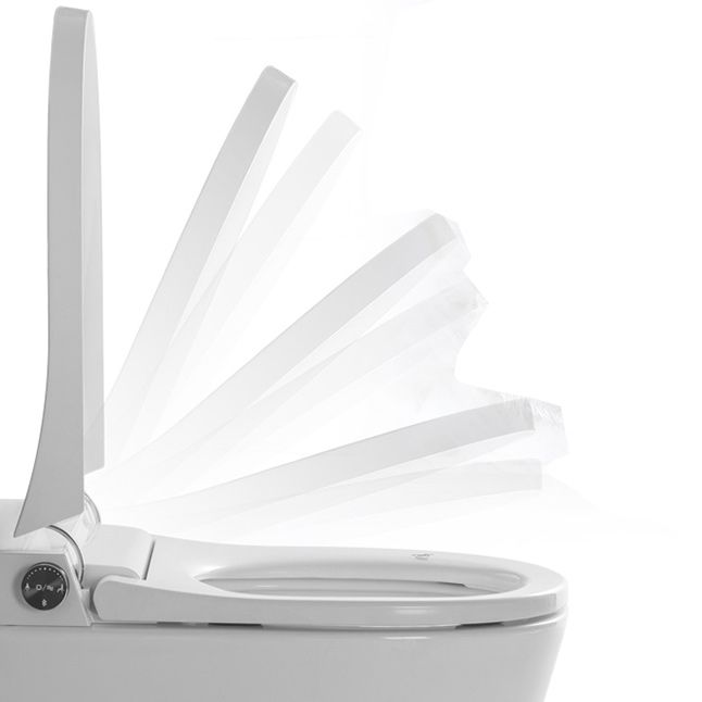 Elongated Wall Hung Toilet Ceramic Smart Toilet with Unlimited Warm Water