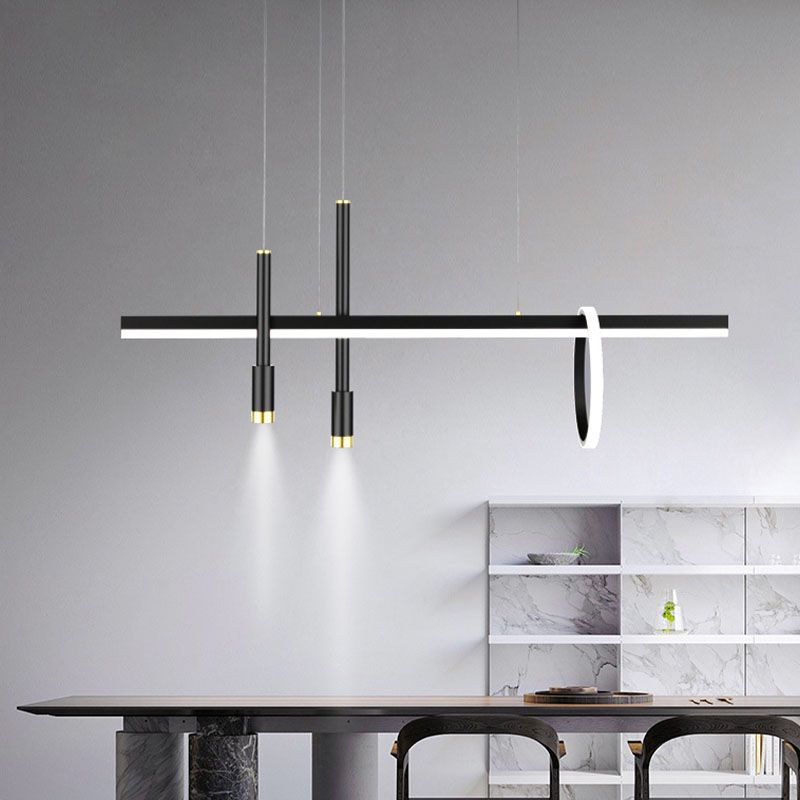 Modern Kitchen Pendant Lights Geometric Chandelier Lighting Fixtures with Acrylic Shade