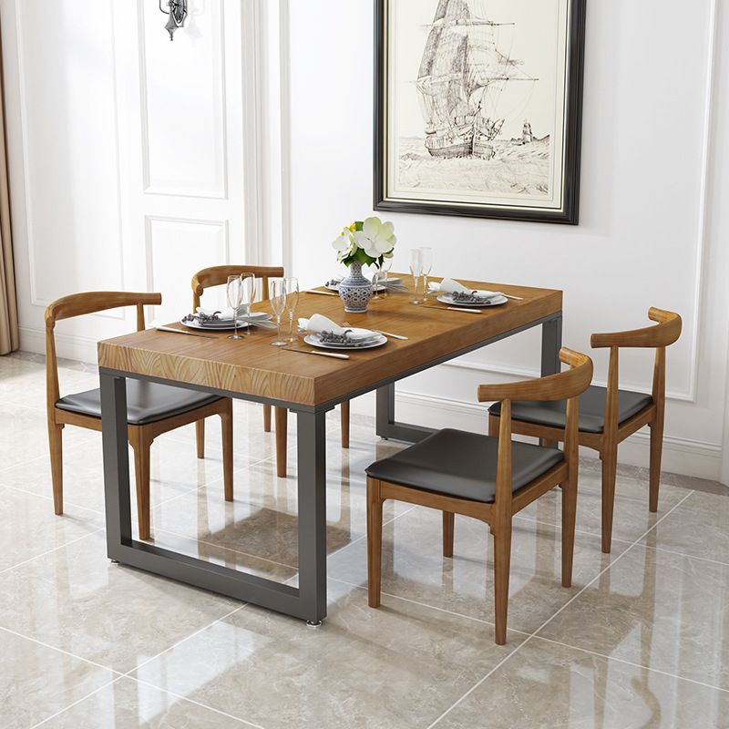 Contemporary Solid Wood Dining Table Rectangle Dining Table for Home Use