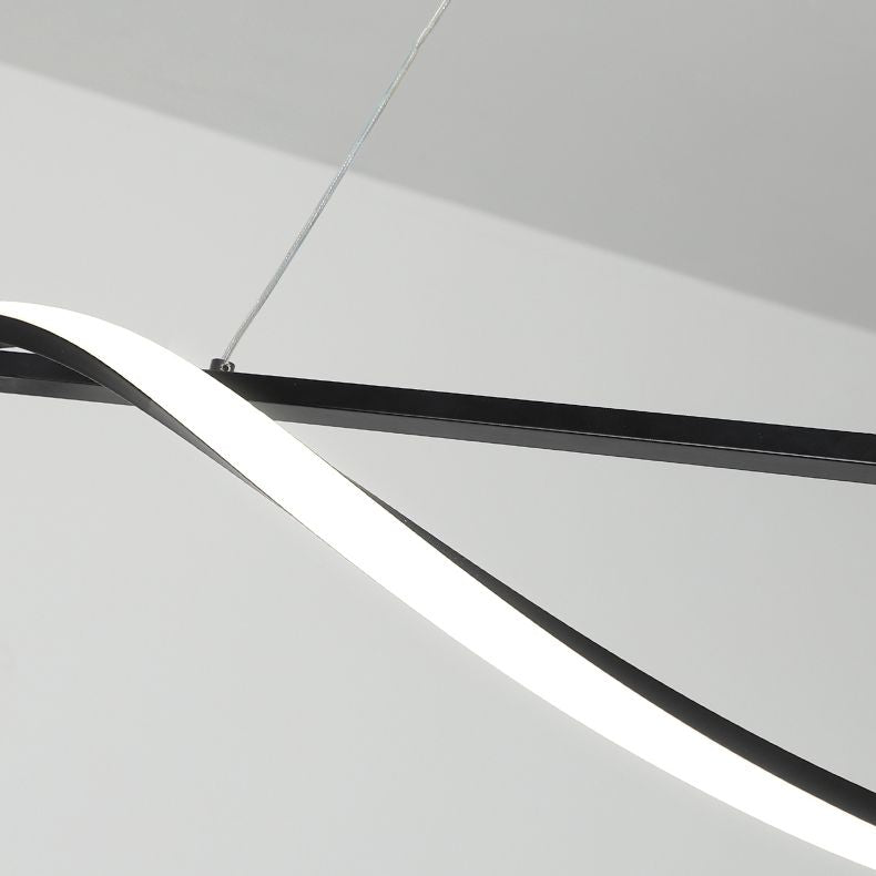 Luci sospese in stile moderno Black Sospeded Lighting Apparecchio per la sala riunioni in ufficio