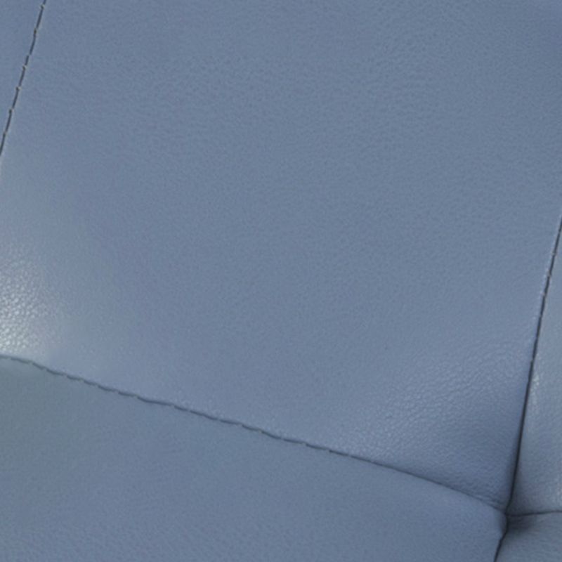 Dark Green Contemporary Pouf Pure Color Round Leather Indoor Pouf