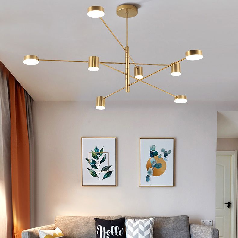 Lámpara de lámpara de starburst simplicidad moderna iluminación colgante acrílica para restaurante