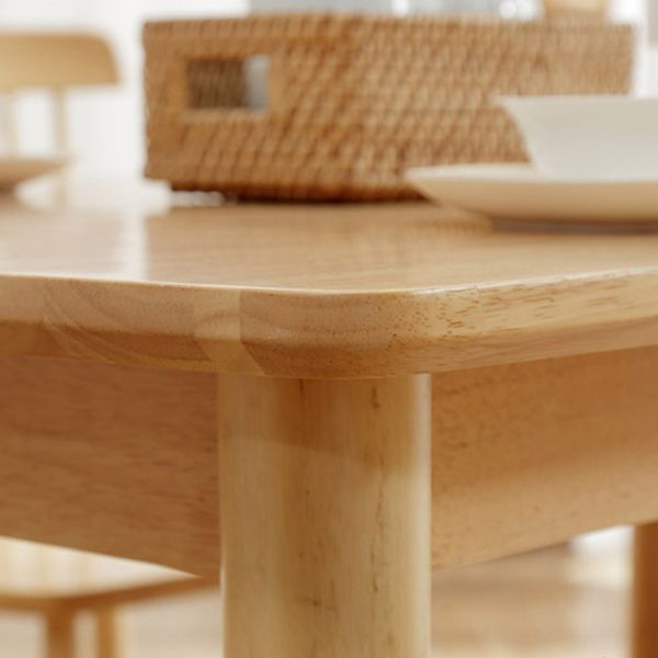 Modern Khaki Rectangle Shape Dining Set Solid Wood Standard Dining Set for Kitchen