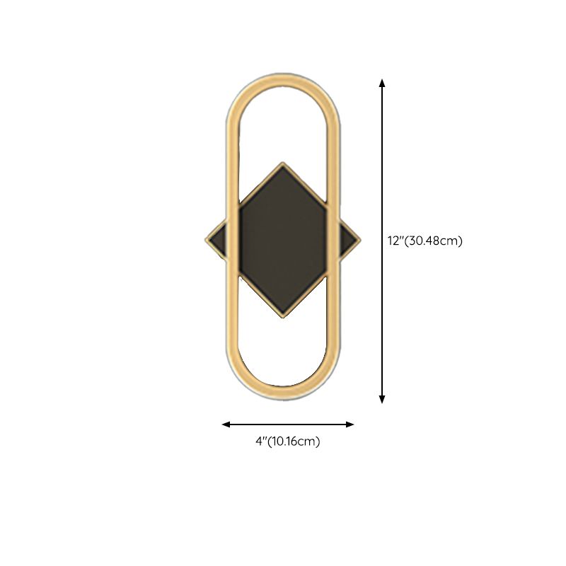 Modernism Metal Wall Mounted Sconce Gold Shade Wall Light for Foyer