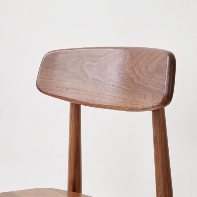 Indoor Contemporary Solid Wood Open Back Armless Dining Side Chair