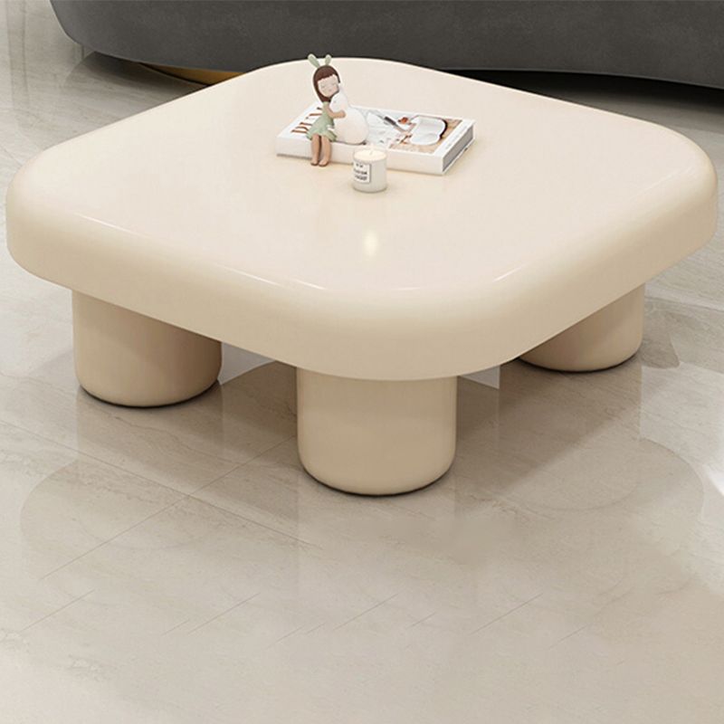 Wood Square Coffee Cocktail Table White 4 Legs Coffee or End Table