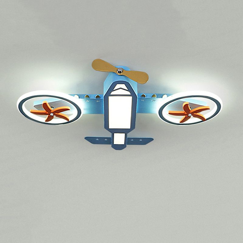 Nordic LED Ceiling Lam Plane Shade Flush Mount Light Fixture for Kids' Room
