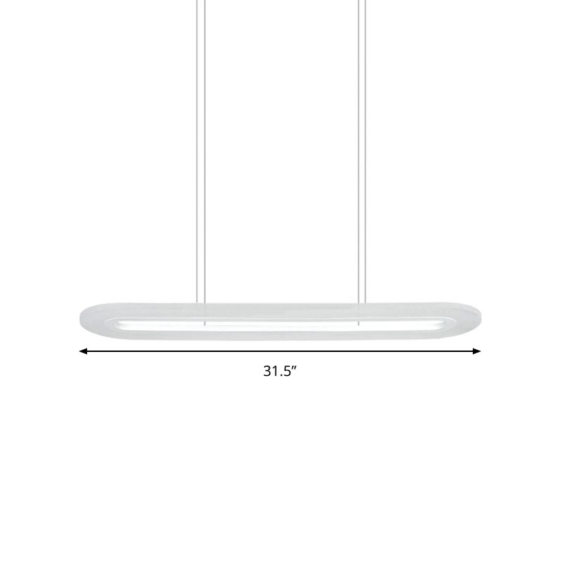 Ovale Office Plafond Light Acrylique 31,5 "/ 39" LED Modernisme LED Pendentif en lumière chaude / blanc / naturel