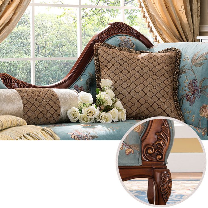 Upholstered Chaise Lounge Couch One Armed Lounge Solid Wood Chair