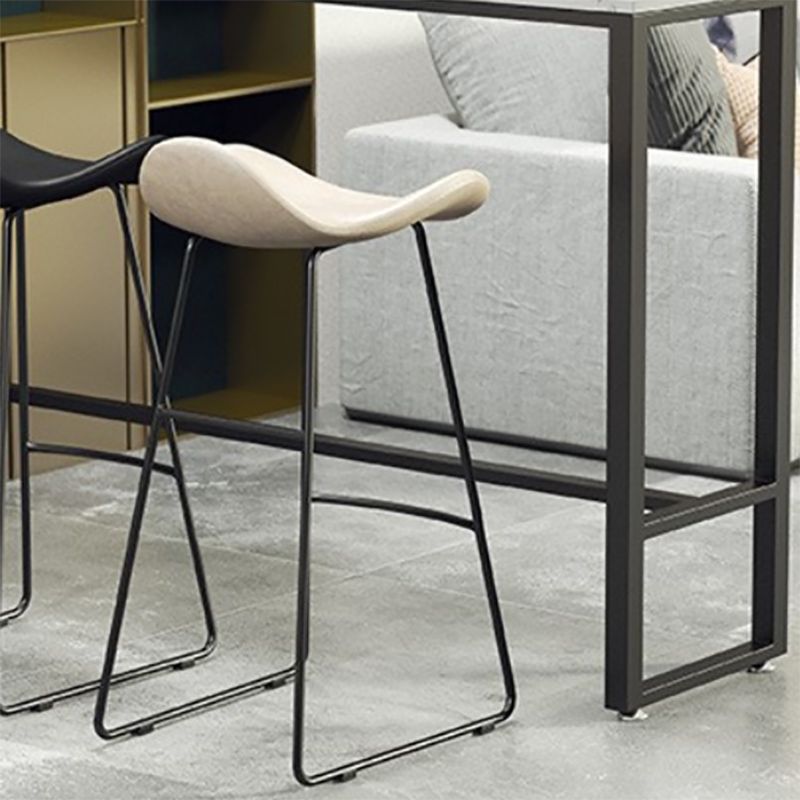 Modern Bar Table Set 1/2/4 Pieces Faux Marble Counter Table with Backless Stools