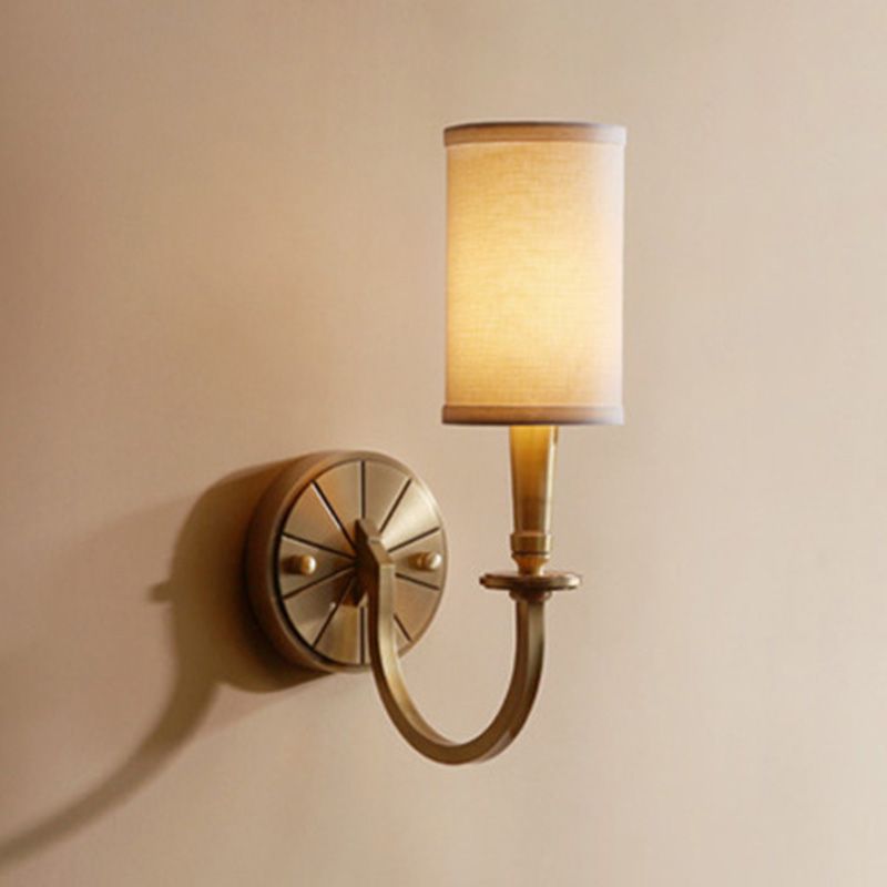 Metallic Candlestick Wall Sconce Minimalist 1 Head Wall Mounted Light in Gold for Entryway