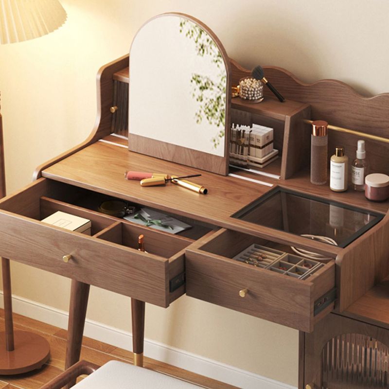 17" Wide Traditional Vanity Table Wooden Make-up Vanity with Drawer