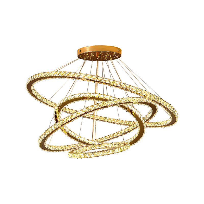 Zeitgenössische mehrschichtige Decke hängende Licht mit Kristallschatten für Esszimmer