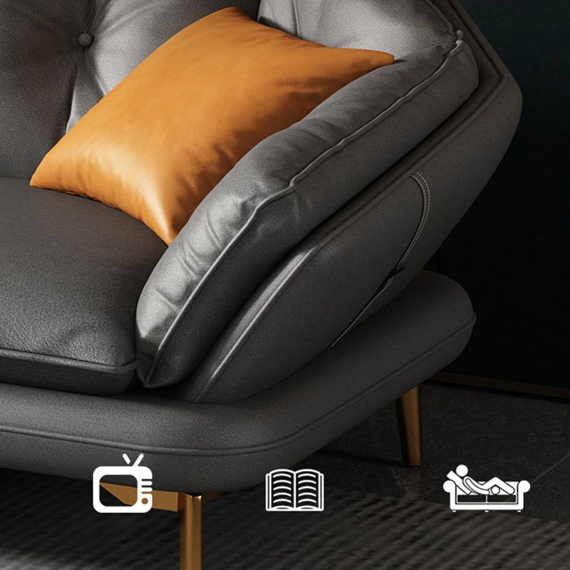 4 Seater Sofa & Chaise Stain Resistant Sofa with Bolster Pillows