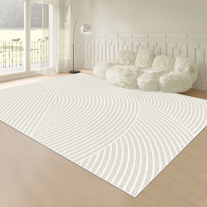 Simple Plain Color Striped Rug Indoor Rug Non-slip Carpet for Bedroom and Living Room