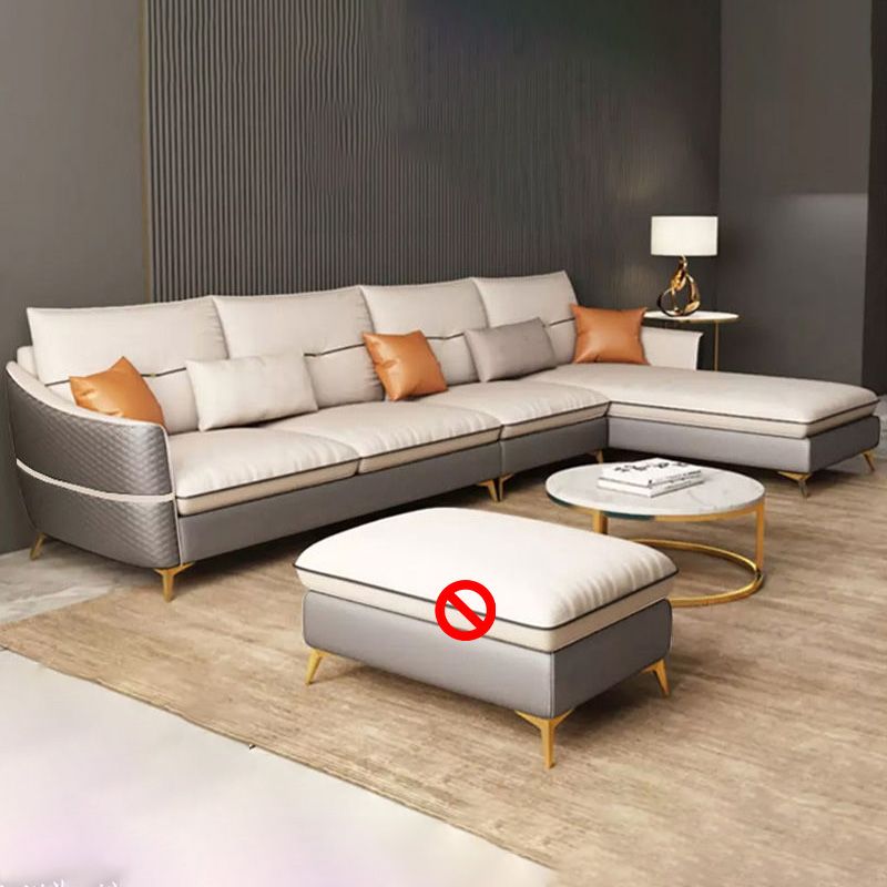 Faux Leather Sectioanl, Stain-Resistant,66.9" W for Living Room