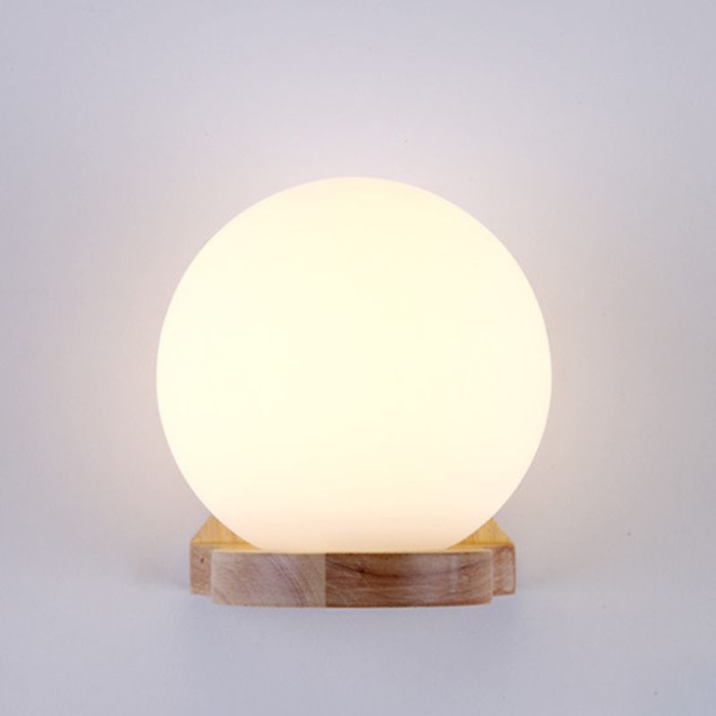 Gamique en verre blanc et en bois moderne un luminaire mural mural pour le salon