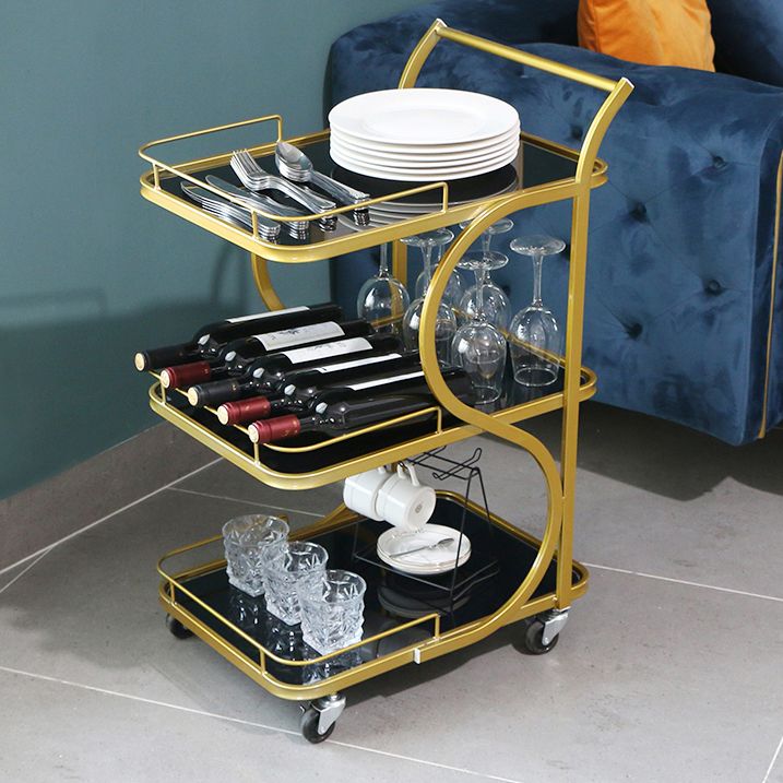 33.07" High Contemporary Rectangle Prep Table Rolling Metal Prep Table for Kitchen