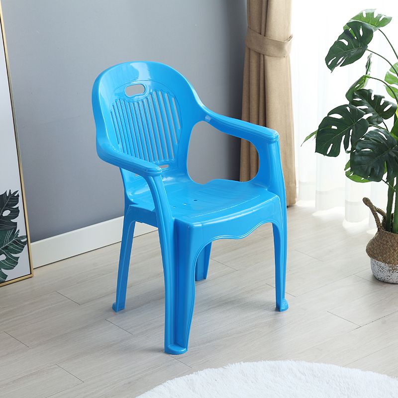 Modern Plastic Dining Room Chair Stacking Dining Arm Chair for Restaurant