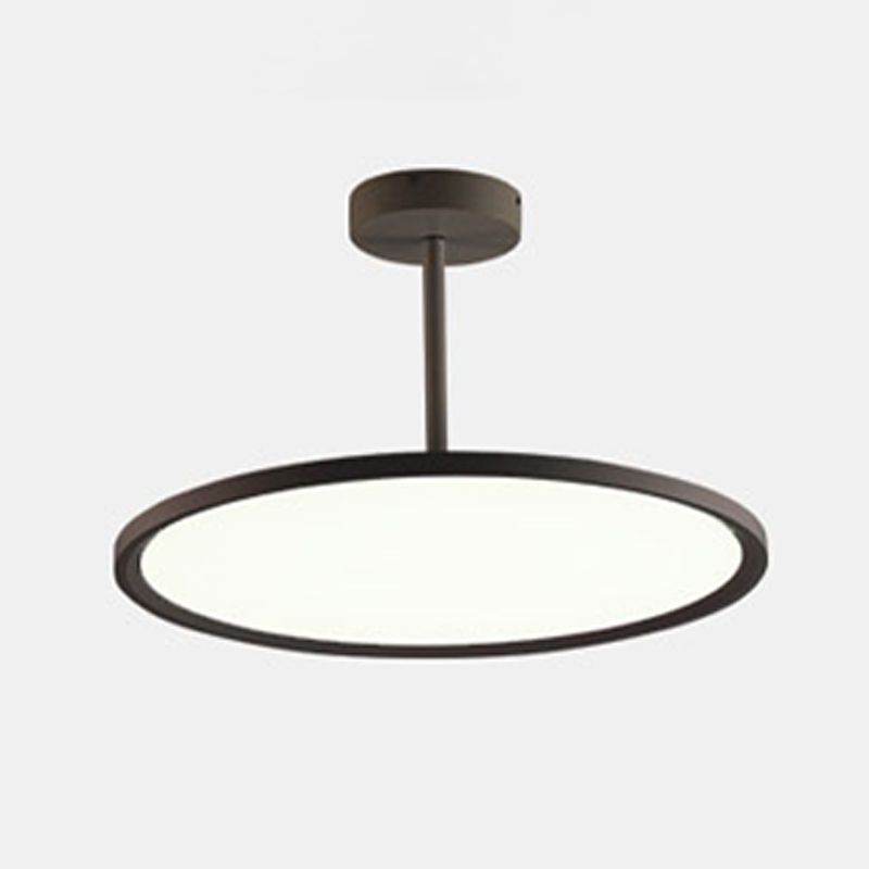 1 Light Round Suspension Pendant Modern Style Metal Down Lighting