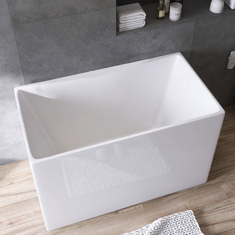 Modern Style Alcove Bath Tub Acrylic Rectangular Bathroom Bathtub in White