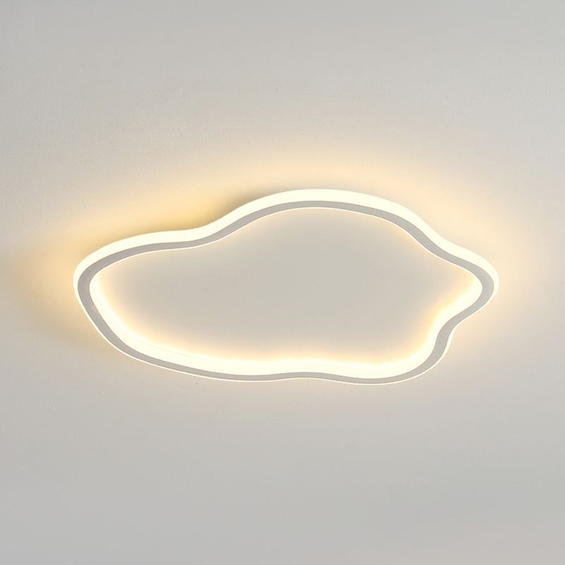 Modern Irregular Flush Light Fixtures Metal 1 Light Flush Mount Ceiling Fixture