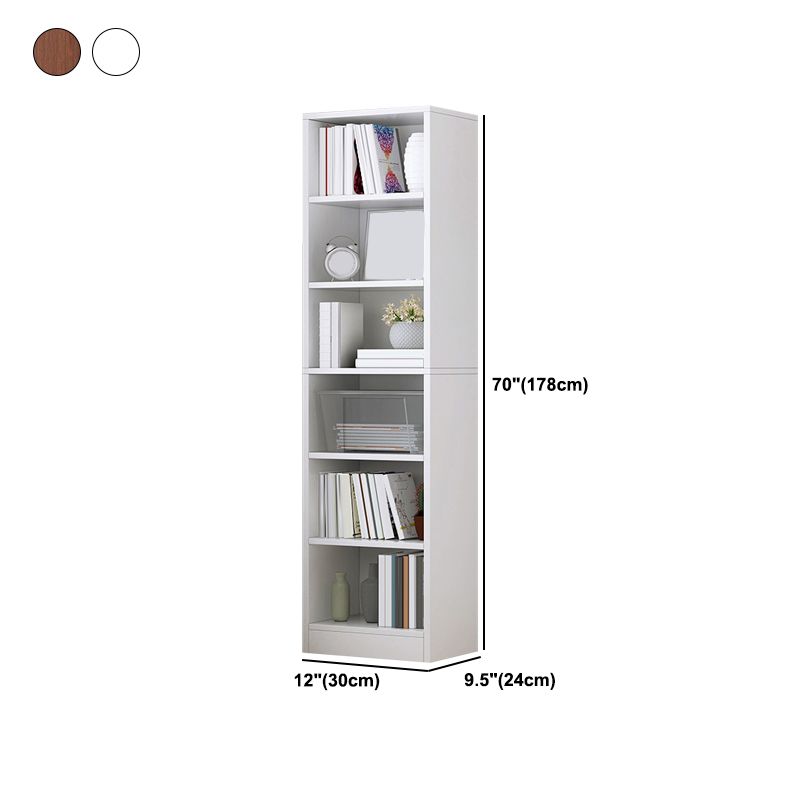 Modern Corner Wooden Shelf Bookcase Closed Back Book Shelf for Study Room
