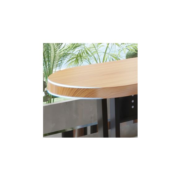 Industrial Style Bar Table Rectangle Solid Wood Bistro Bar Desk for Indoor