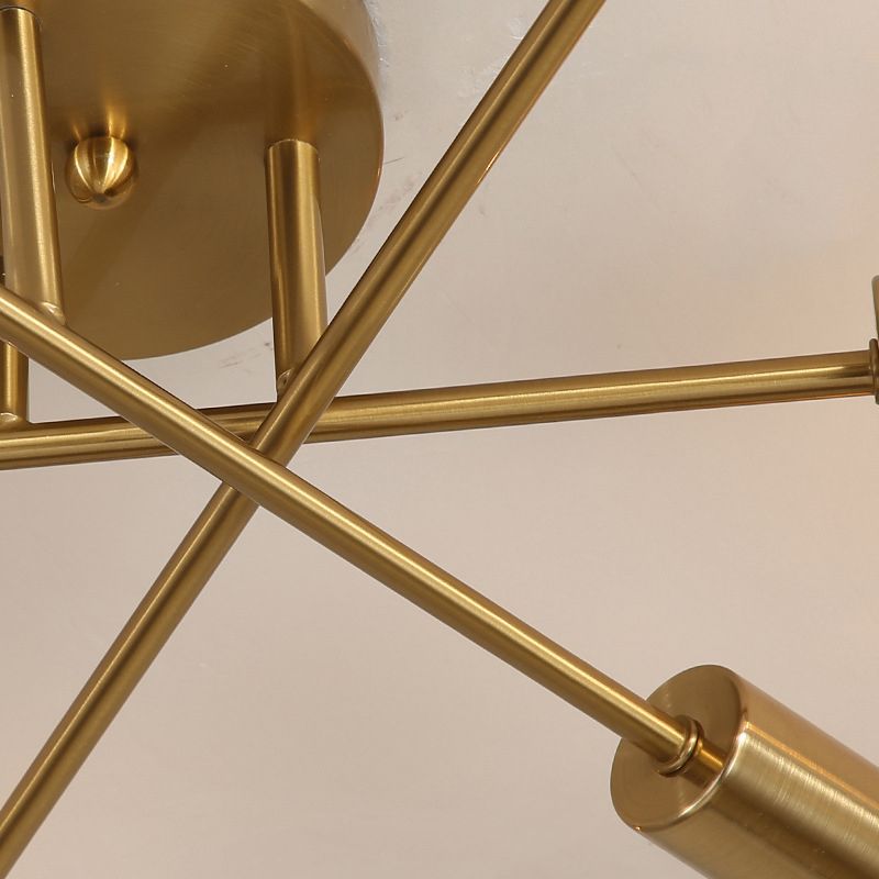 Sputnik Ceiling Lighting Contemporary Semi Flush Mount for Living Room