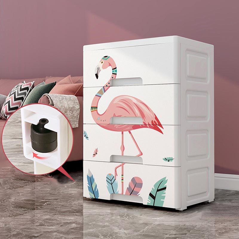 Contemporary Wardrobe Plastic Bedroom Wardrobe Closet with Drawers