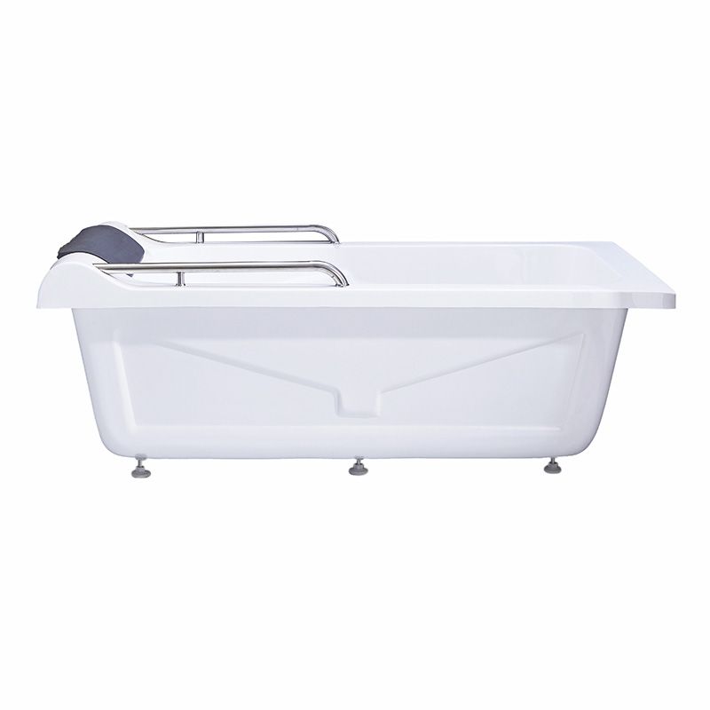 Modern Rectangular Soaking Bathtub Acrylic Stand Alone White Bath