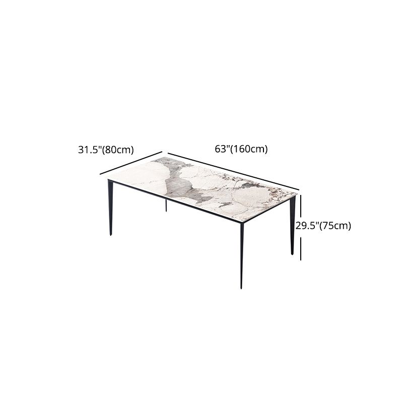 Designer Style 1/2/5/7 Pieces Dining Set Sintered Stone Top Table with Leather Chairs