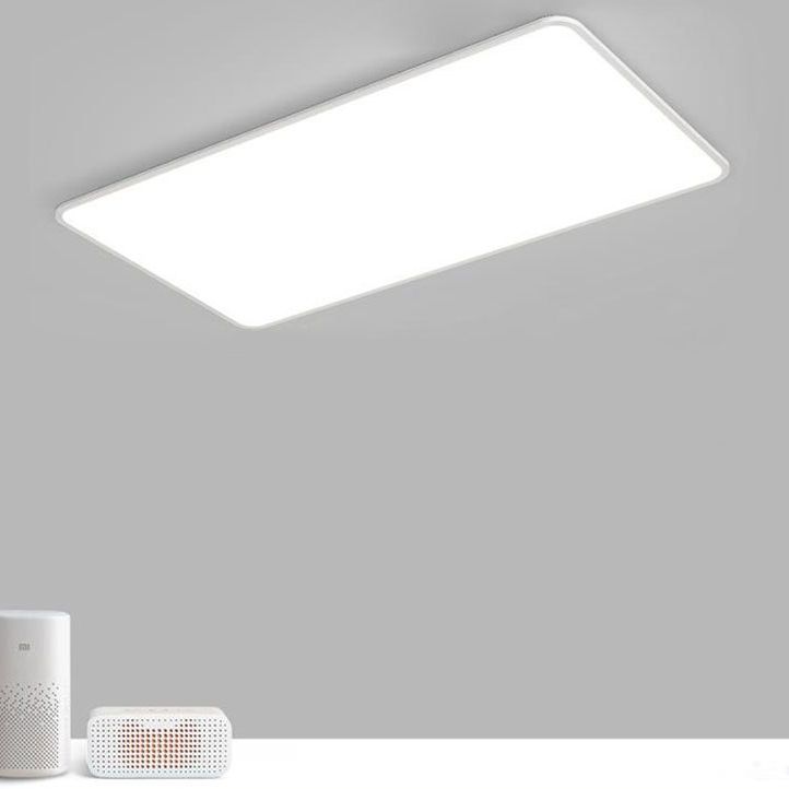 Metal Geometric Flush Mount Lamp Modern Flush Ceiling Light Fixture in White