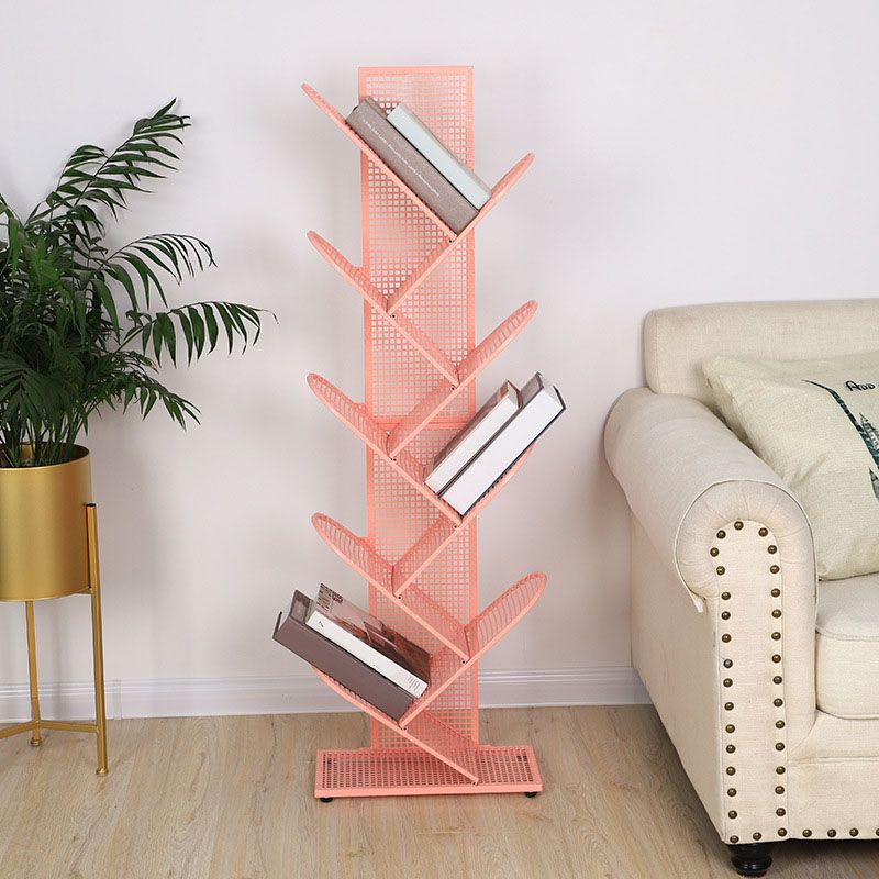 Contemporary Metal Book Shelf Vertical Etagere Shelf Bookcase for Study Room