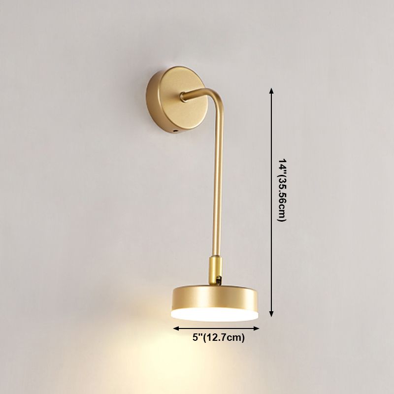 Iluminación simple montada en la pared lámpara de apliques de pared de metal de estilo de metal moderno