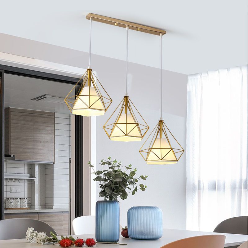Diamond Iron Cluster Anhänger Beleuchtung moderne minimalistische Hanglampe für Esstisch