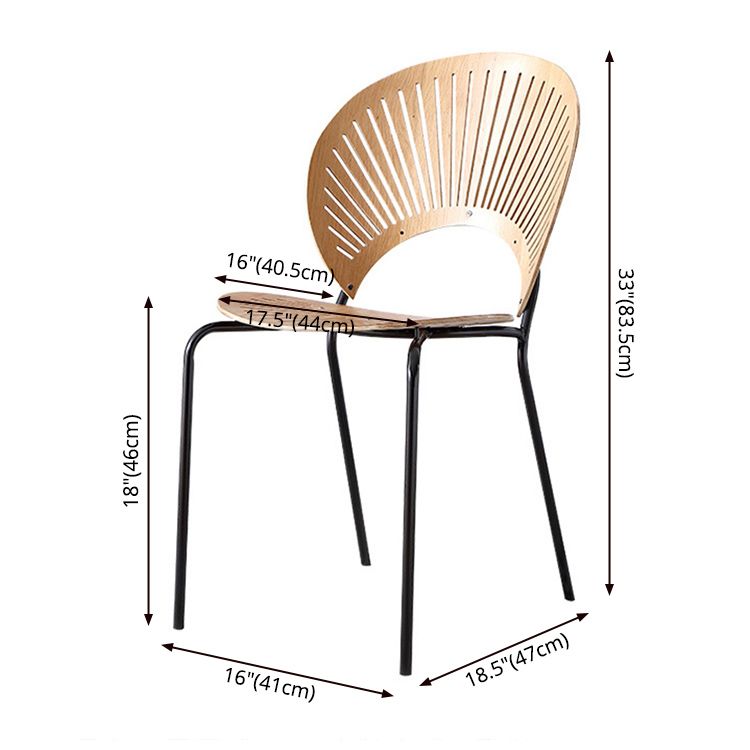 Contemporary Style Metal Chair Set Kitchen Dining Windsor Back Side Chairs