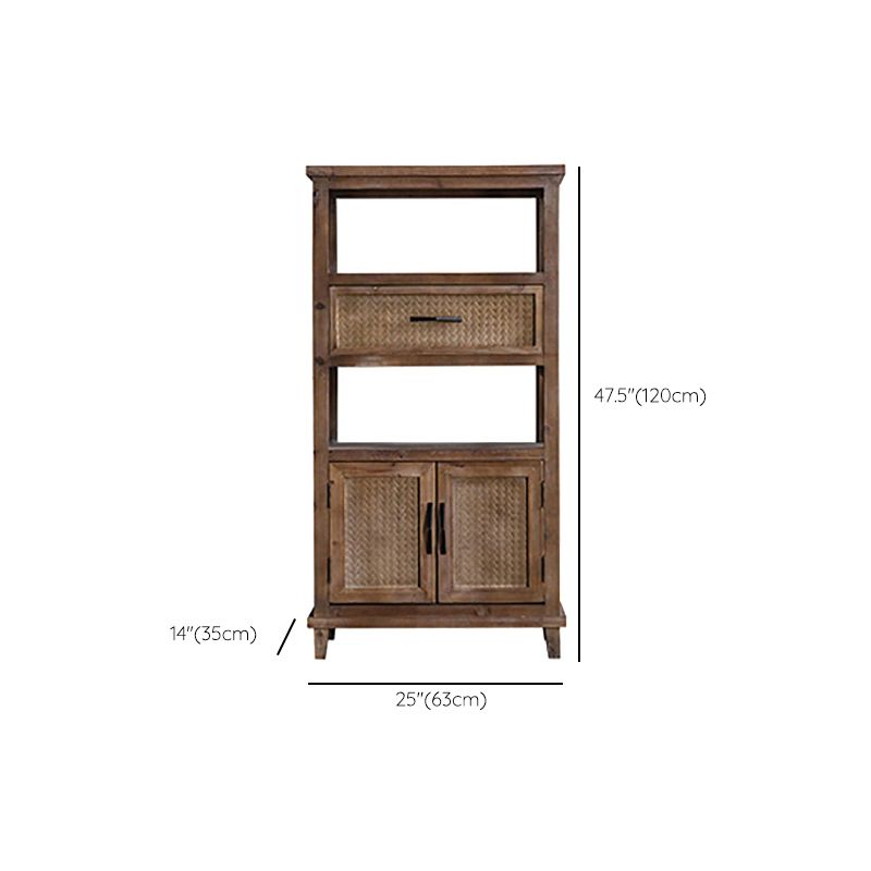Industrial Wood Drawers Included Cabinet Distressed Brown Accent Cabinet